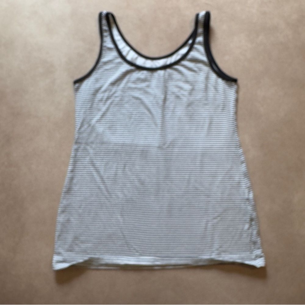 Iris Lilly Striped Tank • size XL • black and white